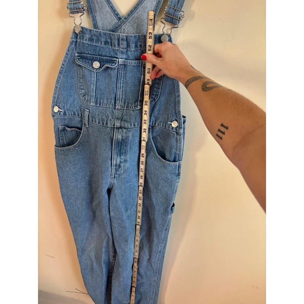 Old Navy Kids Blue Denim Overalls Medium Wash Straight Leg Size  10/11